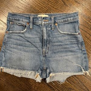 Madewell High-Rise Denim Shortie size 28